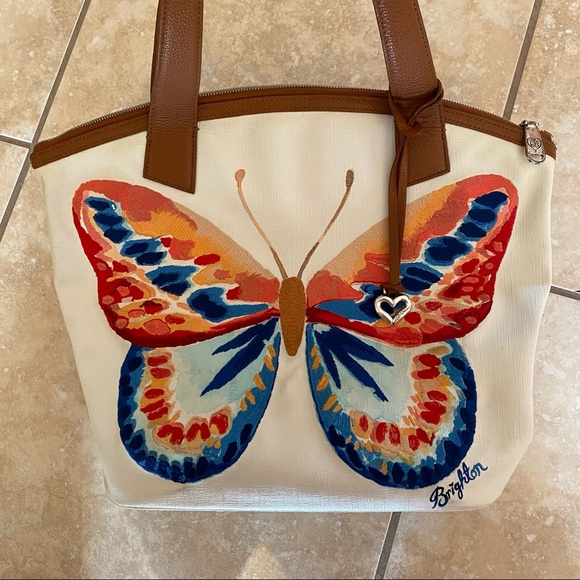 Brighton Butterfly Shoulder Handbag Tote - Picture 2 of 7